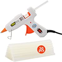 E·Durable Mini Pistola manualidades con 50 Piezas Barras de Pegamento para DIY Pequeño Arte- Empaques- Reparaciones…